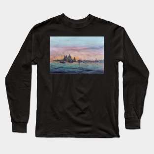 Venice sunset painting Long Sleeve T-Shirt